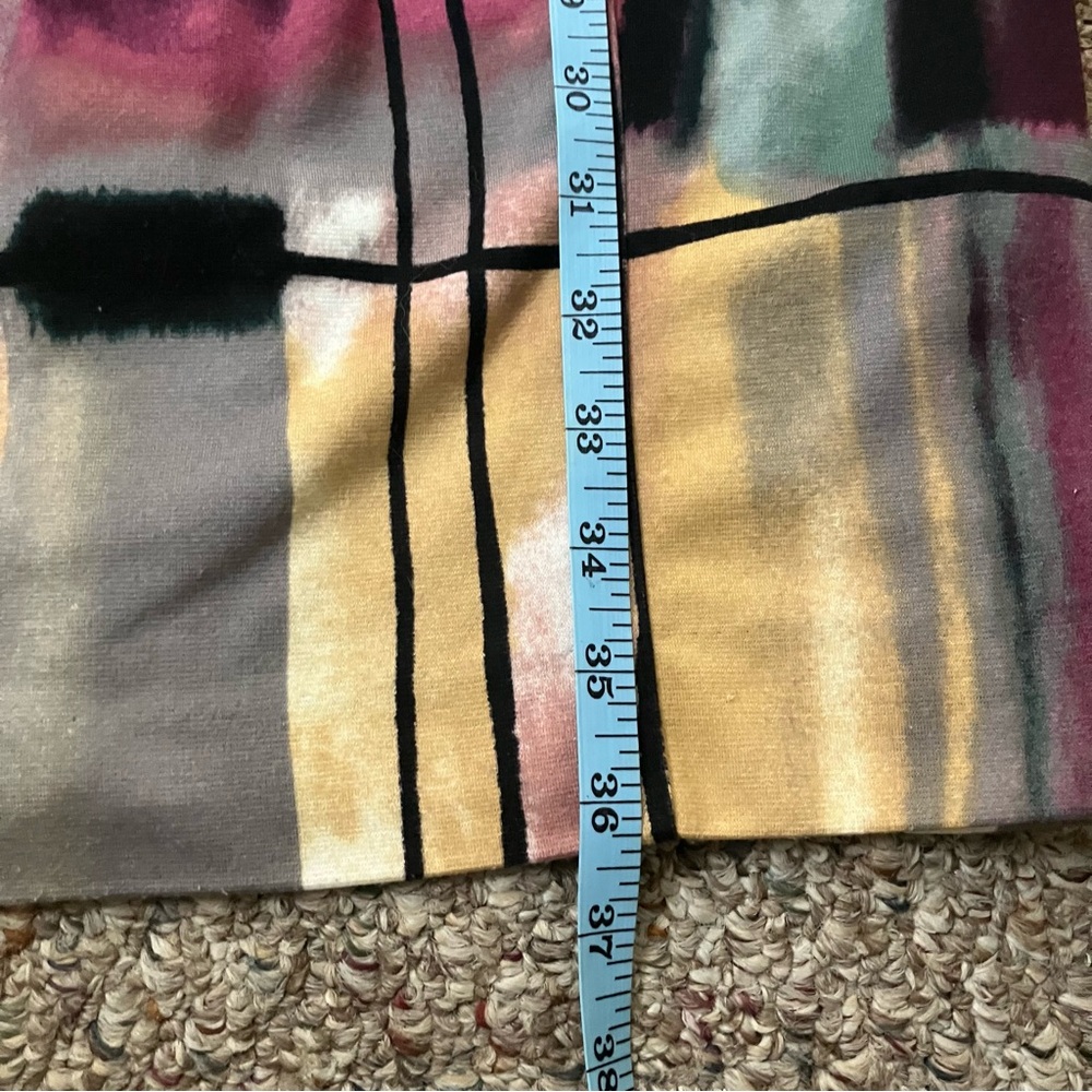 Calvin Klein Sheath Dress Womens Watercolor Geometric Career Professional Office - Picture 10 of 15